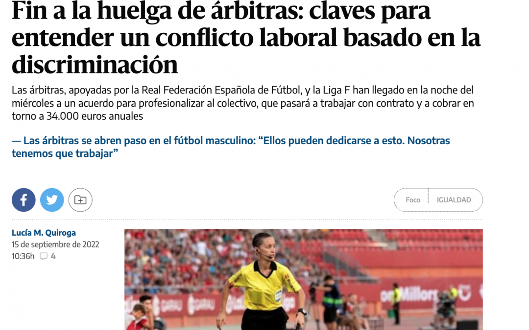 Fin a la huelga de árbitras: claves para entender un conflicto laboral basado en la discriminación