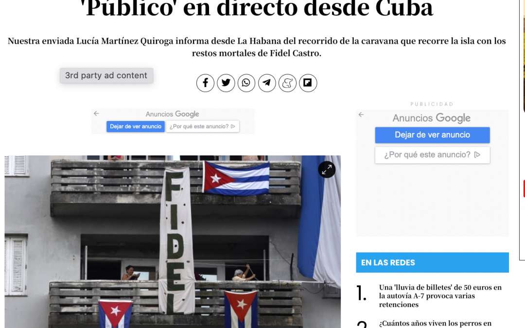 ‘Público’ en directo desde Cuba, con Lucía Quiroga
